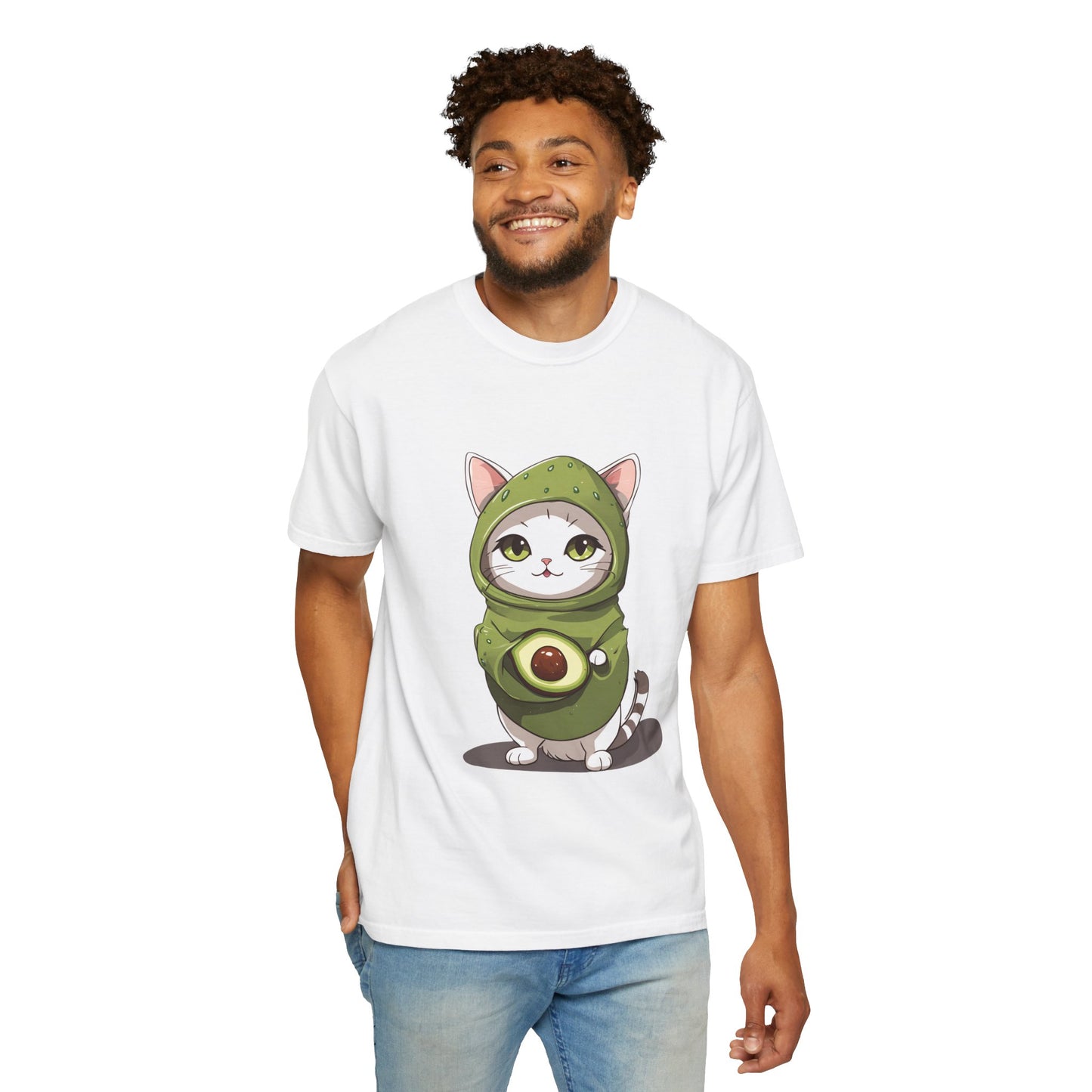 Avocado Unisex Cute Cat T-shirt, Avocato Unisex Tee, Summer Clothes for Women and Men, Short Sleeve T-shirt, Womenswear, Menswear, 2024 Trendy Outfits, Graphic Tees, Holiday Outfits2024