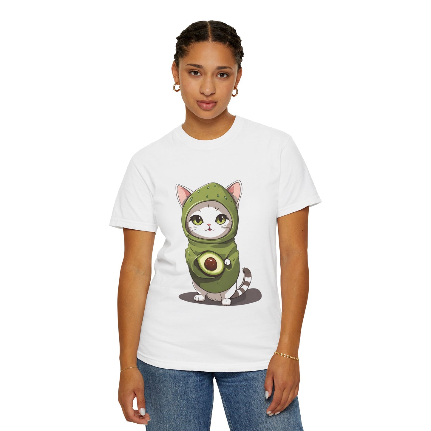 Avocado Unisex Cute Cat T-shirt, Avocato Unisex Tee, Summer Clothes for Women and Men, Short Sleeve T-shirt, Womenswear, Menswear, 2024 Trendy Outfits, Graphic Tees, Holiday Outfits2024